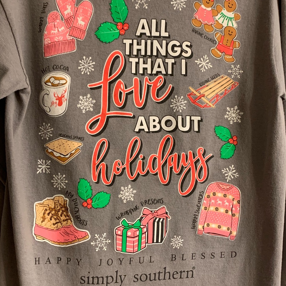 Simply Southern Christmas Long Sleeve TShirt Small